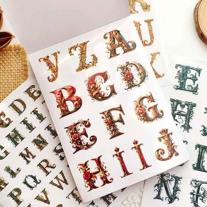 Alphabet & Number Stickers, 50 Sheets Vinyl Letters - Image 9