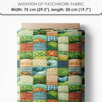 Patchwork Green Hills Cotton Fabric Panel – 6 Designs + Bonus Sheet 29.5×19.6 - Image 7