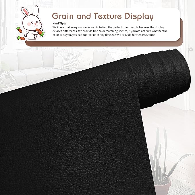 KING MOUNTAIN Leather Repair Patch, 16 x 60 Inches self Adhesive Leather Repair - Image 2