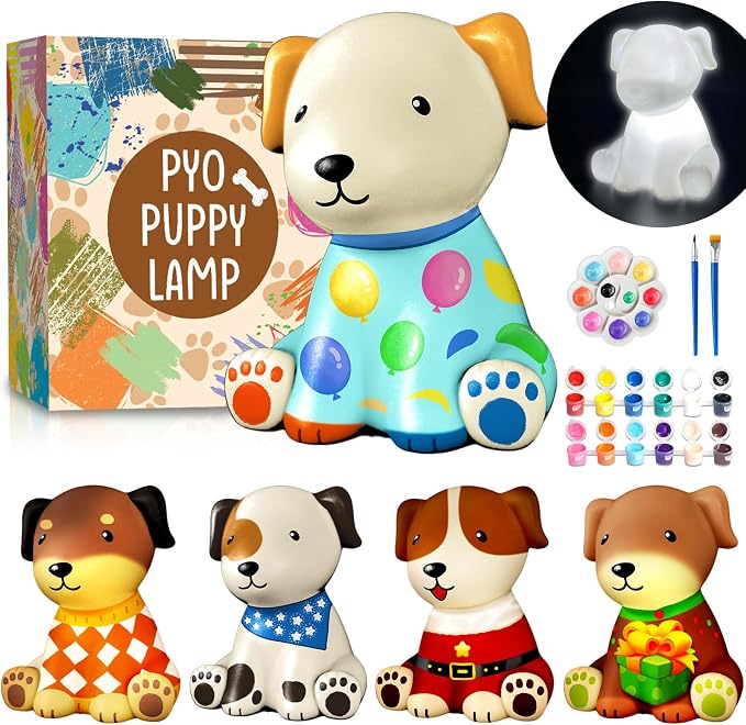Goody King Paint Your Own Dog Lamp Kit, DIY Night Light, Crafts by GoodyKing