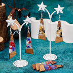 FASHEWELRY 16Pcs Trapezoid Resin Wood Charms Wooden Earring Blanks Geometry - Image 3