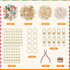 Starry 223Pcs Keychain Making Kit Bag Charm Kit 86 Charms 10 Keychain Clips - Image 2