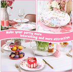 Funnymoom 7 Inch Pink Elephant Baby Shower Paper Plates 60 Pcs It's a Girl - Image 5