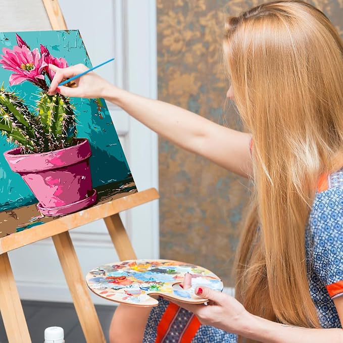 Mrnsiet Paint by Number for Adults Beginners, Easy Cactus Paint by Numbers Kits - Image 5