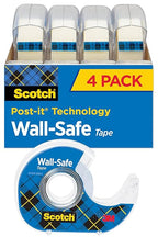 Scotch Wall-Safe Tape, 4 Dispensered Rolls, Sticks Securely, Removes Cleanly by Unknown