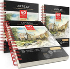 ARTEZA Mixed Media Sketchbook, 5.5 x 8.5 Inches, 60 Sheets Each, - Image 4