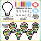 48PCS Sunday School VBS Crafts Bulk: Paper Lightbulb Cross Nativity Suncatchers - Image 4