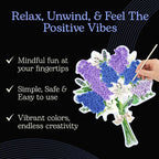 Unwynd Poke Art Lavender Flower Bouquet | Mess-Free Arts and Crafts - Image 4