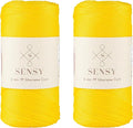 2 Pack of Sensy Premium 2mm 251 Yards Polyester Rope 100% Polypropylene Cord by SSENSY