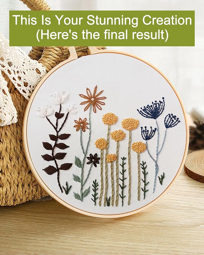 Santune 3 Sets Embroidery Kit, Cross Stitch Kits - Image 6