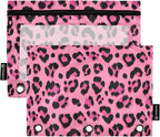 Hot Pink Black Leopard Print Pencil Pouch by BOENLE-WELCOMEYOURCOMING