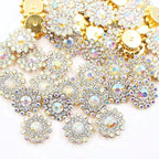 14mm 150pcs Crystals AB Colorful Sunflower Sew on Rhinestones, Jewels Glass Gems by Unknown