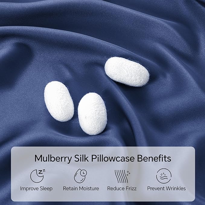 INFIIXSO Silk Pillow Cases 2 Pack Standard Size, Ultra Smooth & Soft Mulberry - Image 2