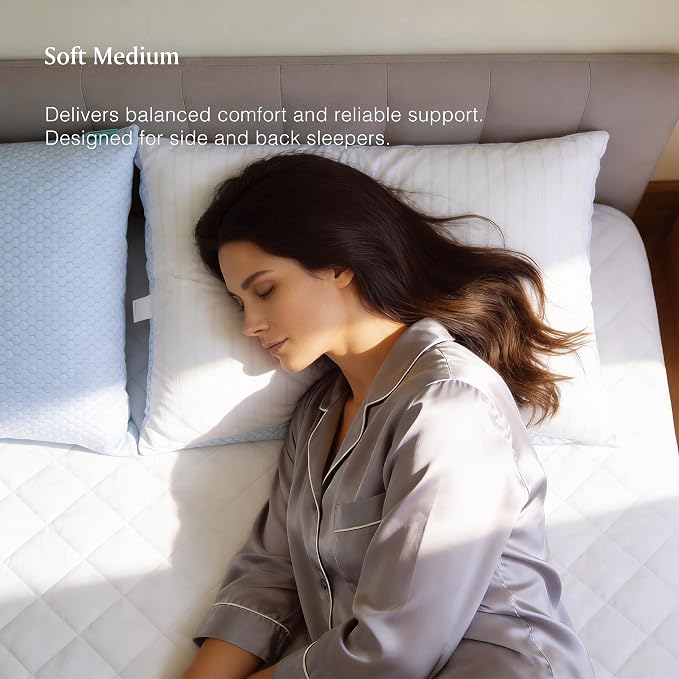 Blue Ridge Home Fashions Luxury Hotel Quality Cooling Pillows Queen Size Set of - Image 5