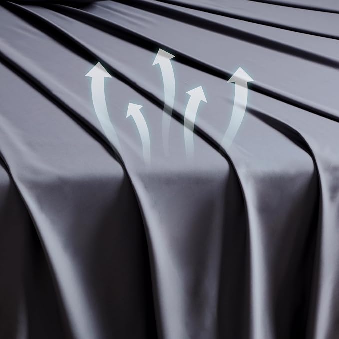 Bamboo Viscose Flat Sheets Only, Sateen Weave Calking Size Flat Sheet Only - Image 5