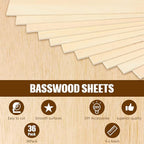 Riakrum Basswood Sheets Plywood Board Unfinished Wood Boards - Image 3