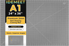 Premium 24" x 36" Large Self Healing Sewing Mat, 5-Ply Rotary Cutting Mat by IDEMEET