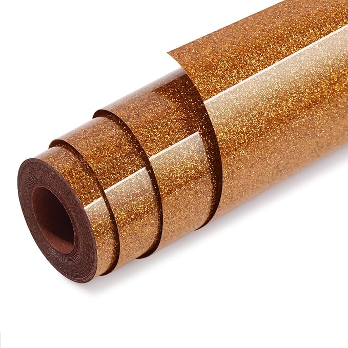Bronze Glitter HTV Heat Transfer Vinyl by WRTUUED