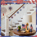 COCHIE 4th of July Stars Wood Crafts to Paint Set of 24, Memorial Day - Image 6