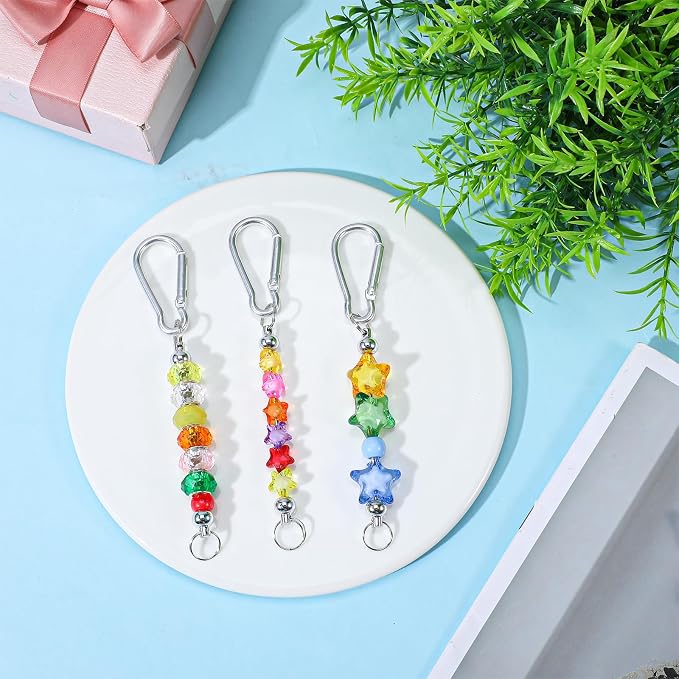 50 Pcs Beadable Keychain Bars Bulk DIY Metal Keychain Making Kit Metal - Image 4