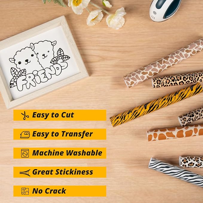 HTVRONT Leopard Heat Transfer Vinyl - Image 3