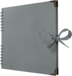 Bstorify 10 x 10 Inches Scrapbook Album 70 Pages Grey Thick Kraft Paper Corner by Bstorify