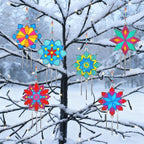 Ayhuhra 30 Sets Winter Snowflake Wind Chime Suncatchers Craft Kits DIY Window - Image 4