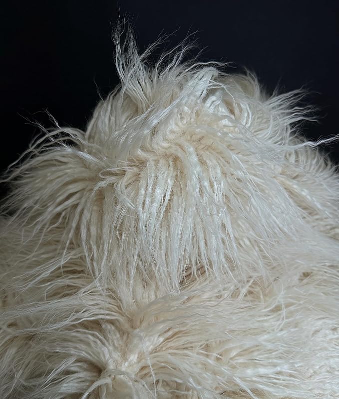 Fabric Empire 2.3oz Faux Fur Curly Yak Fabric 3.5" Long Pile Japanese Yarn/Sold - Image 6