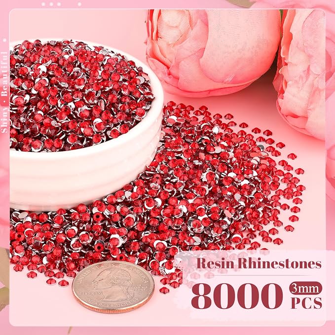 8000PCS 3mm Resin Rhinestones Bulk - Image 2