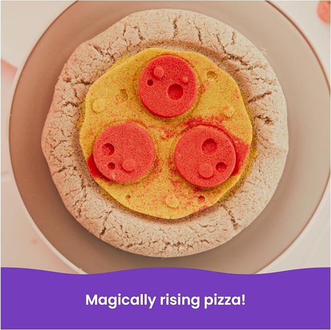 Kinetic Sand SquishPizza Playset, Moldable Play Sand Sensory Toys, Ages 5+ | - Image 5