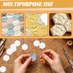 1200 PCS Hexagon Piecing Paper Templates, 0.75" White Paper templates, Quilting - Image 5