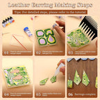 Leather Crafting Kit Leather Earrings Making Kit - Image 5