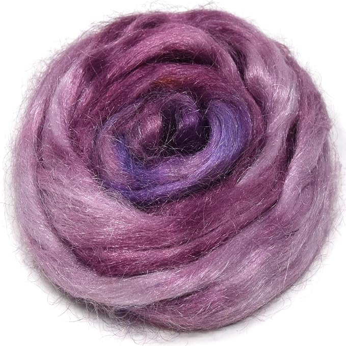 Hand Dyed FIRESTAR Nylon Fiber for Spinning, Felting and Doll Making. Trilobal by LivingDreamsYarn