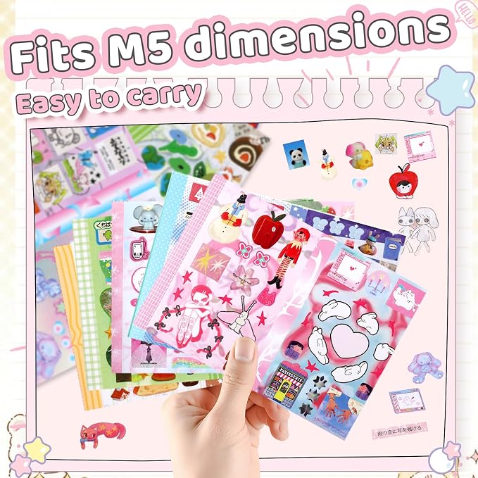 Tmtains 30 Sheets Kawaii Japanese Sticker Book Manga Books Style Writable Note - Image 7