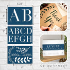 Boutique Stencil Template Kit | 45 Reusable Pieces | Lettering Uppercase Both - Image 5