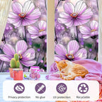 Bloss Flower Privacy Window Film, Faux 3D Floral Stained Glass Windows Film - Image 5