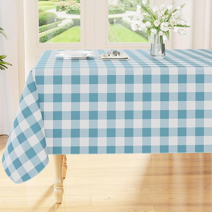 Smiry Rectangle Table Cloth, Waterproof Vinyl Tablecloth by Smiry