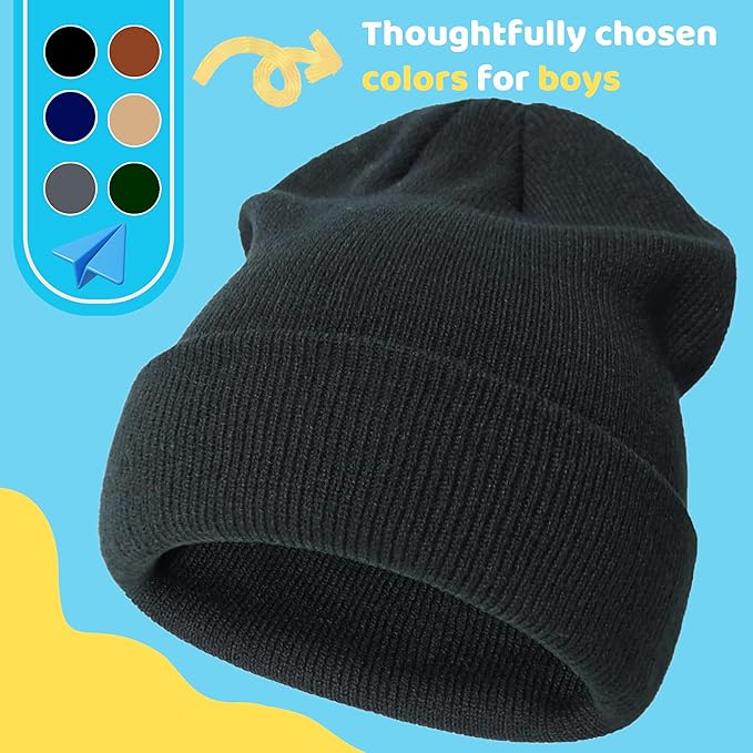 YMYDYFC Baby Beanie 3Pack Toddler Beanie Infant Knit Hat Baby Winter Hats for Boy Girl Winter Clothes Warm Knit Cap 0-6Years