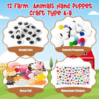 WATINC 12 Pcs Hand Puppet Making Kit, Art Craft Felt Sock Puppet Toys, Creative - Image 2