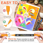 NICETY 128 Acrylic Paint Markers, Dual Tip Brush Paint Pens - Image 2