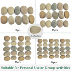YISZM Large Rocks for Painting, 3-4 Inches Flat Smooth Painting Stones for DIY - Image 3