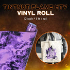 Tintnut Purple Flame Heat Transfer Vinyl Roll, stretch washable, compatible - Image 2