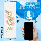 ESRICH Long Canvas for Painting, 8 Pack 4x12 Canvas Boards for Painting Cotton - Image 2