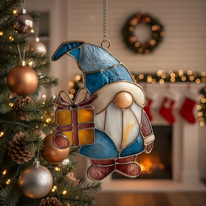 Christmas Gnome Acrylic Suncatcher - Image 2