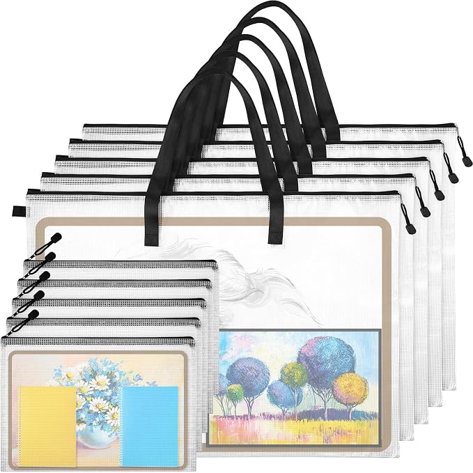 Saintrygo 10 Pcs Art Portfolio Bag 19 x 25 Inches Artist Supply Organizer by Saintrygo