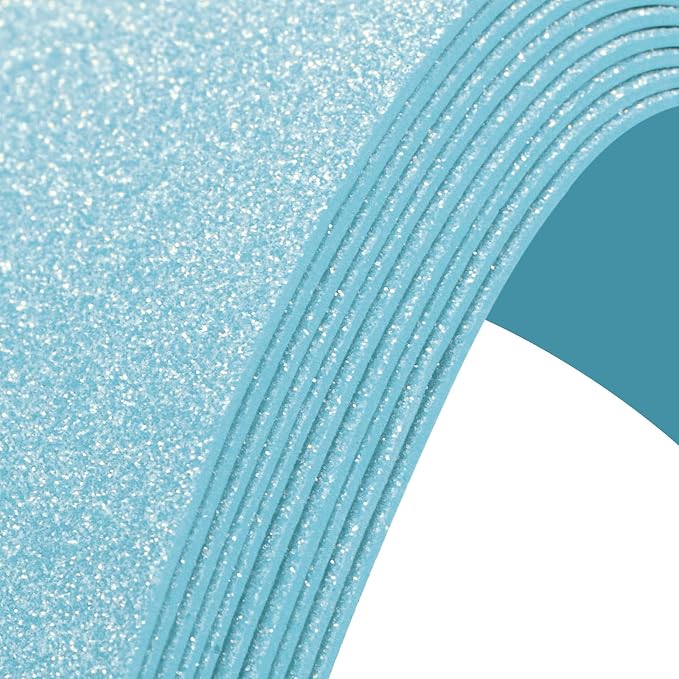10 Pack Glitter Foam Sheets Craft 8 x 12 inch | Sparkles Foam Paper by Nitelemn