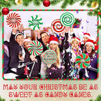 TaoBary 24 Pcs 7.09 Inch Christmas Candyland Peppermint Cutouts Candy Party - Image 4