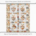 Patchwork Acorn Autumn Cotton Fabric Panel – 6 Designs + Bonus Sheet 29.5×19.6 - Image 6