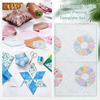 Cinnvoice 612 Pcs Patchwork Paper EPP English Piecing Supplies 12 Shapes - Image 5
