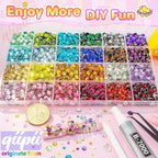 qiipii 24 Color 6mm Crystal Resin Rhinestones - Image 4
